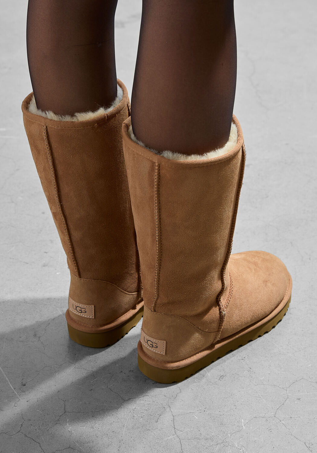 Cognac UGG Vachtlaarzen CLASSIC TALL II - large