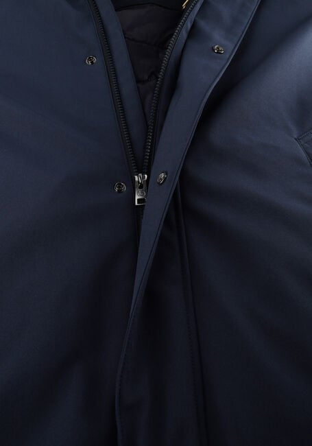 Donkerblauwe WOOLRICH Parka's SOFT SHELL BARROW MAC COAT - large