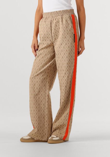 Zand ALIX THE LABEL Joggingbroek LADIES WOVEN LOGO PANTS - large