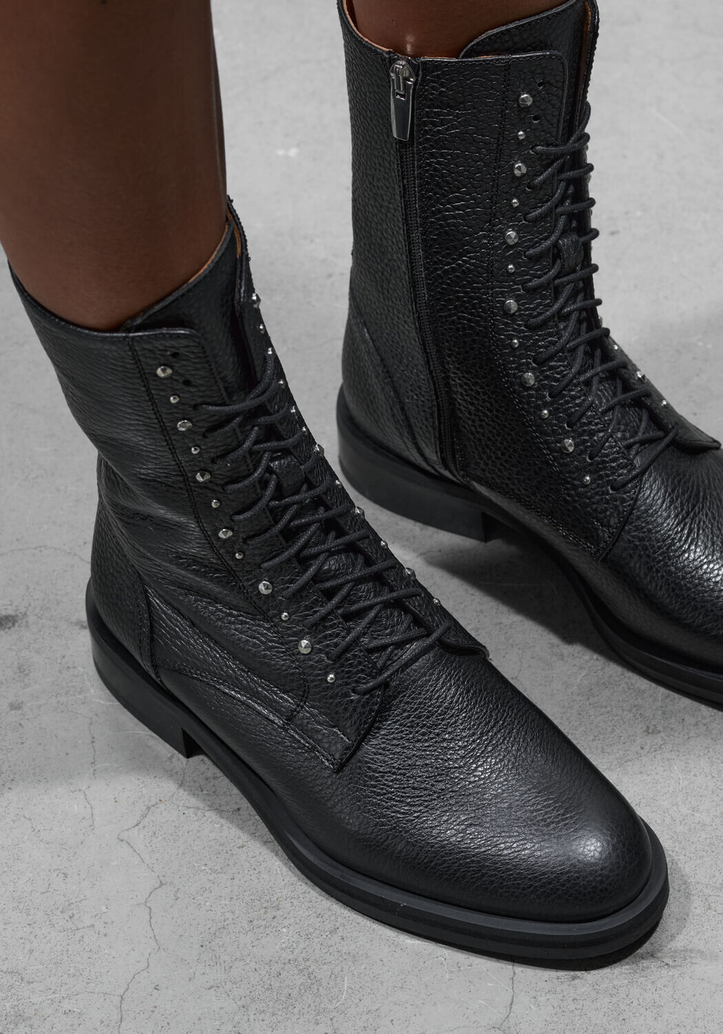 Zwarte STEFANO LAURAN Enkellaarsjes B5666 - large