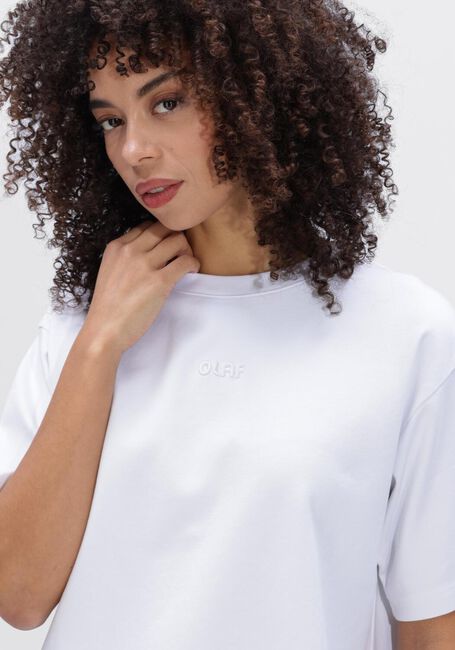 Witte OLAF HUSSEIN T-shirt WMN RETRO LOGO BOXY THEE - large