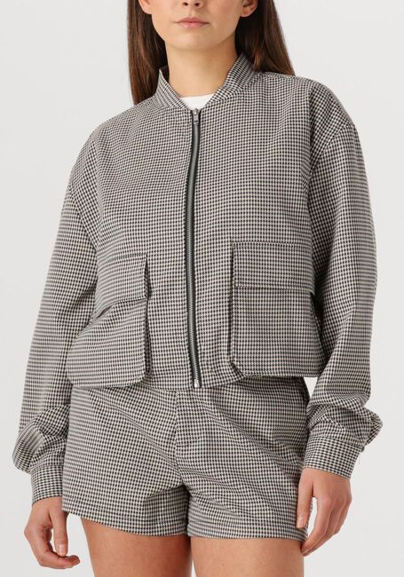 Beige ALIX THE LABEL Jack LADIES WOVEN CROPPED BOUCLE JACKET - large