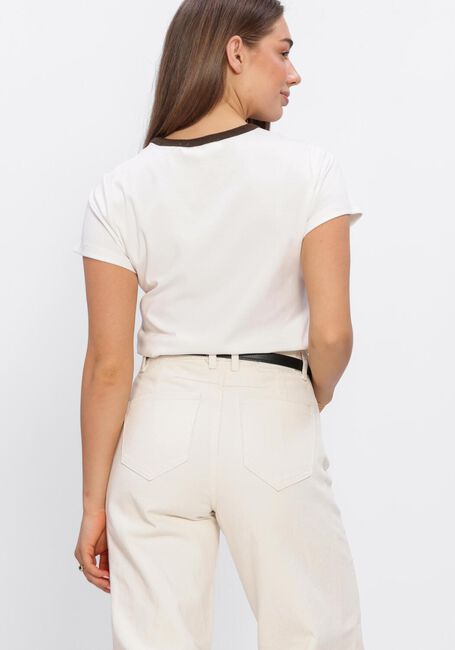 Gebroken wit HAUTE L'AMITI&Eacute; T-shirt NECKLINE LOGO TEE - large