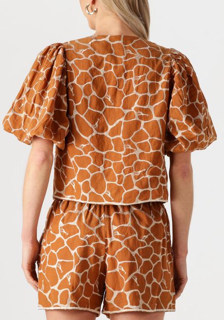 Bruine SCARLETT POPPIES Top KACIE TOP - large