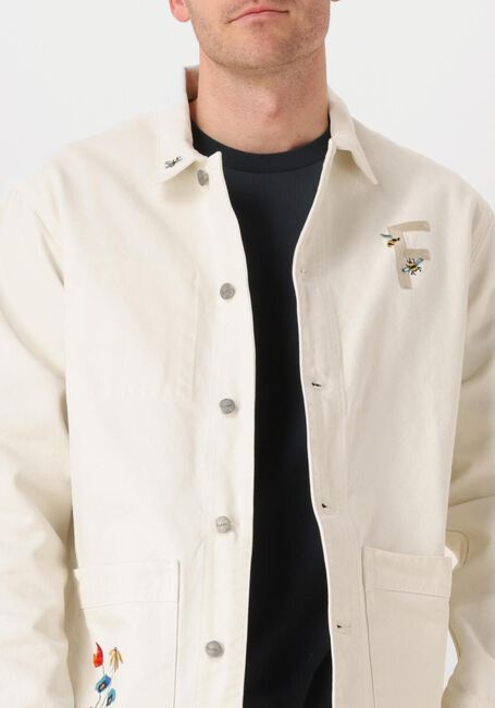 Gebroken wit FORÉT Overshirts ROWAN EMBROIDERY CANVAS OVERSHIRT - large