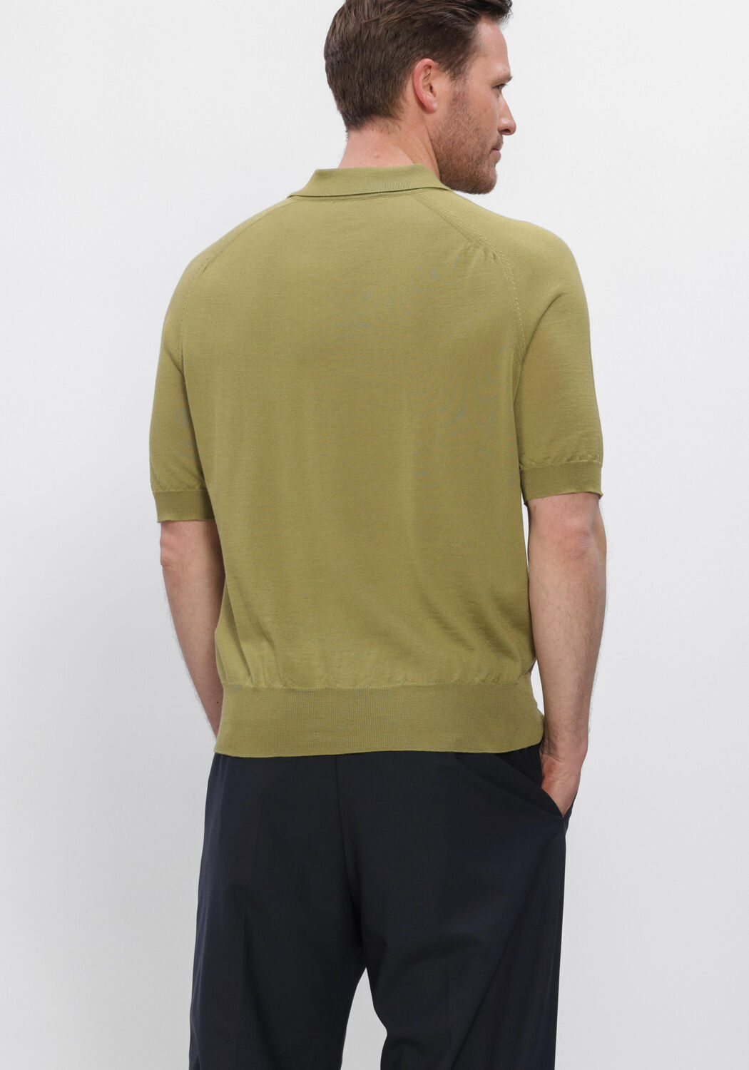 Groene AMI PARIS Polo SHORT SLEEVES POLO WITH CONTRASTED AMI DE COEUR - large