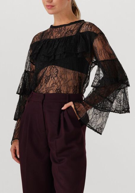 Zwarte ALIX THE LABEL Blouses RUFFLE LACE TOP - large