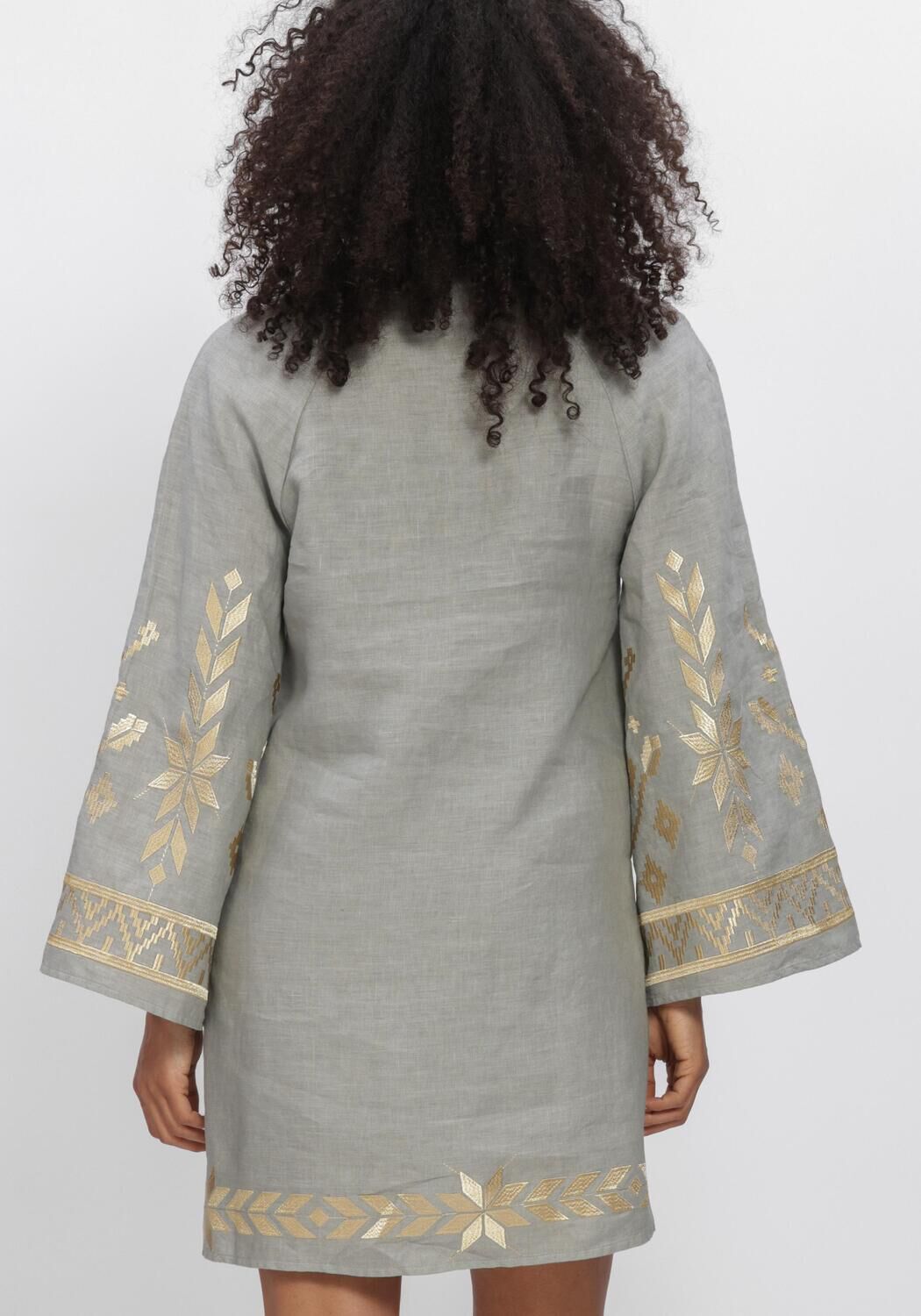 Lichtgrijze GREEK ARCHAIC KORI Mini jurk S26K-2043204 - large