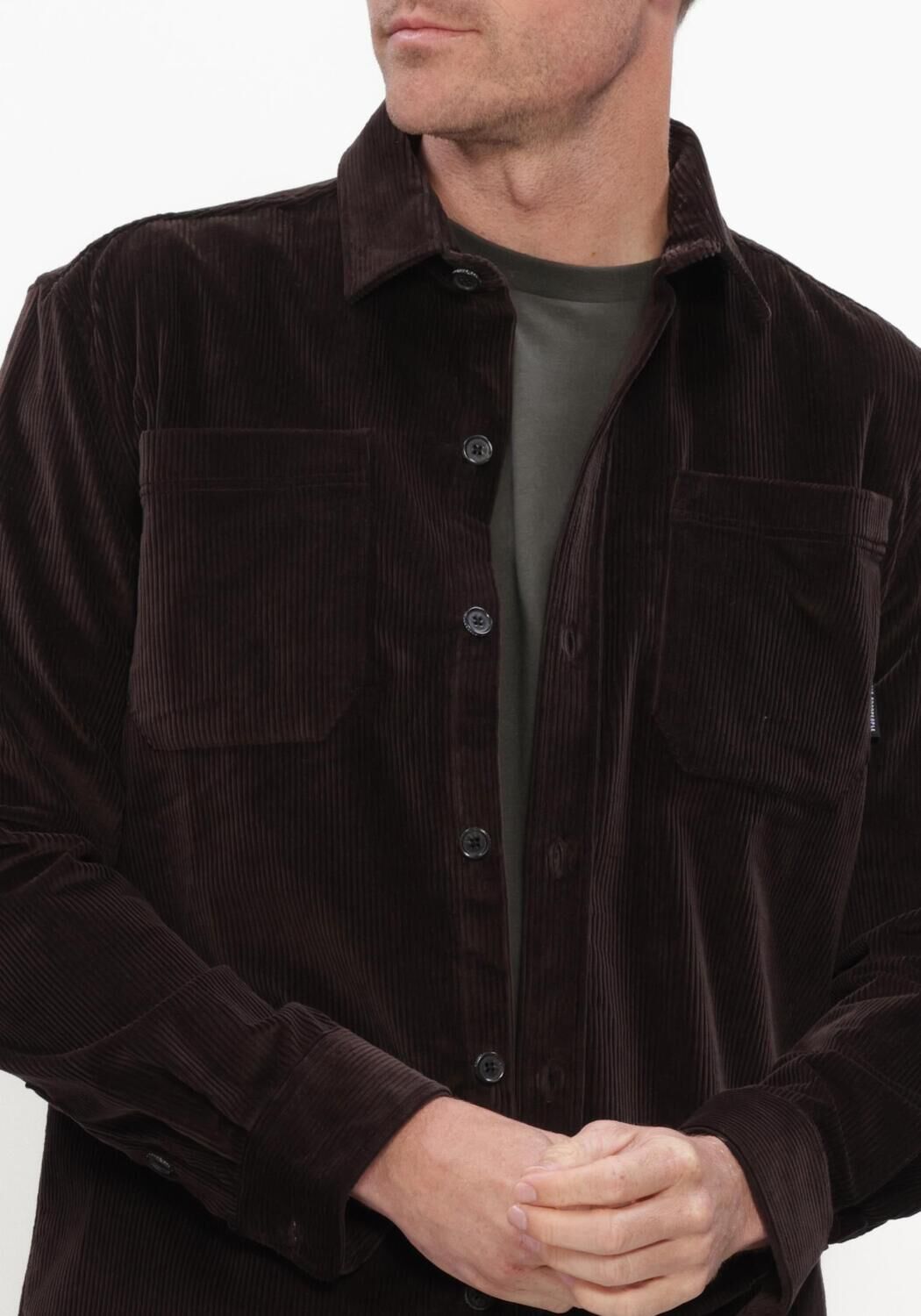 Bruine THE GOODPEOPLE Overshirt SNEWY - large