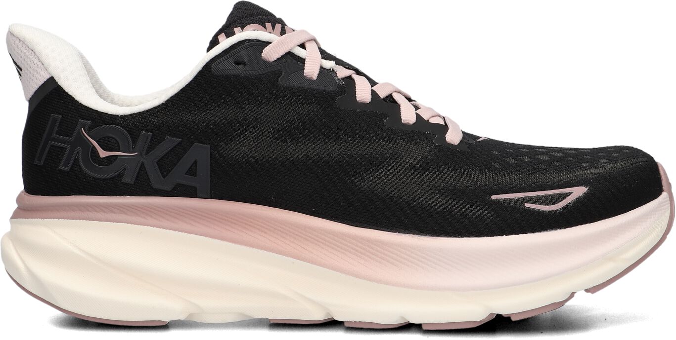 Hoka Lage Sneakers Dames Clifton 9, Maat: 40 2/3, Materiaal: Textiel, Kleur: Zwart