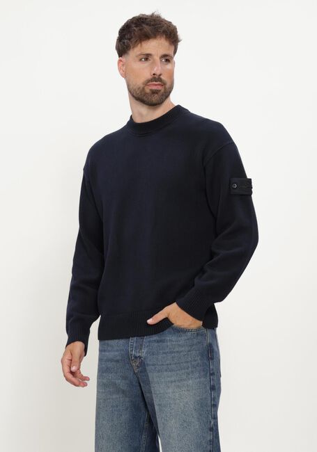 Donkerblauwe STONE ISLAND Trui CREW NECK S00FA - large