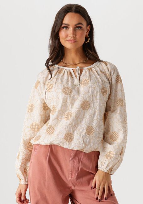 Witte SUMMUM Blouses LONGSLEEVE TOP FLOWER EMBROIDERY - large