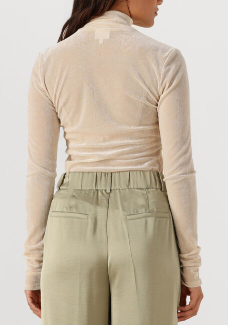 Beige DANTE6 Top OLYA VELVET LAYERING MESH TOP - large