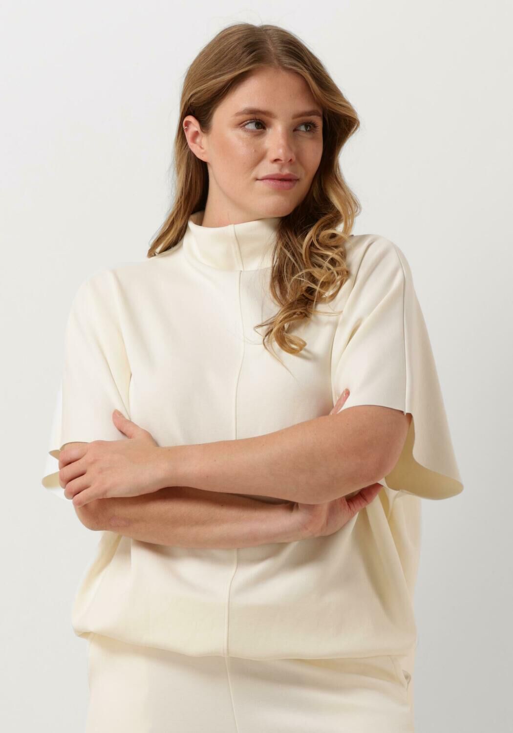 Aimee the Label T-Shirt Dames Erik, Maat: S, Kleur: Creme