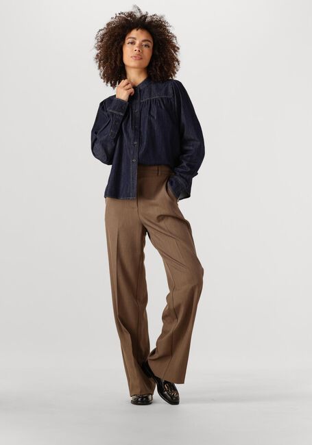 Donkerblauwe SECOND FEMALE Blouses DERA DENIM SHIRT - large