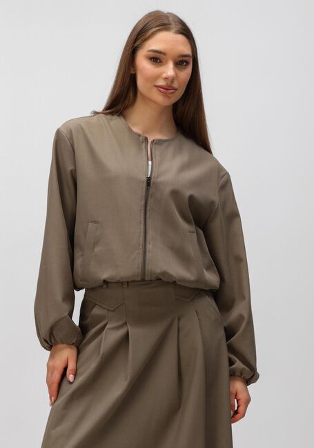 Khaki CO'COUTURE Jack LUNA BALLOON ZIP JACKET - large