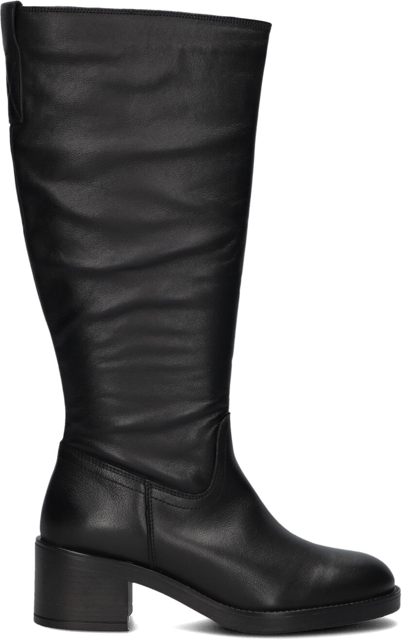 Blasz Hoge Laarzen Dames 2plain304, Maat: 40, Materiaal: Leer, Kleur: Zwart