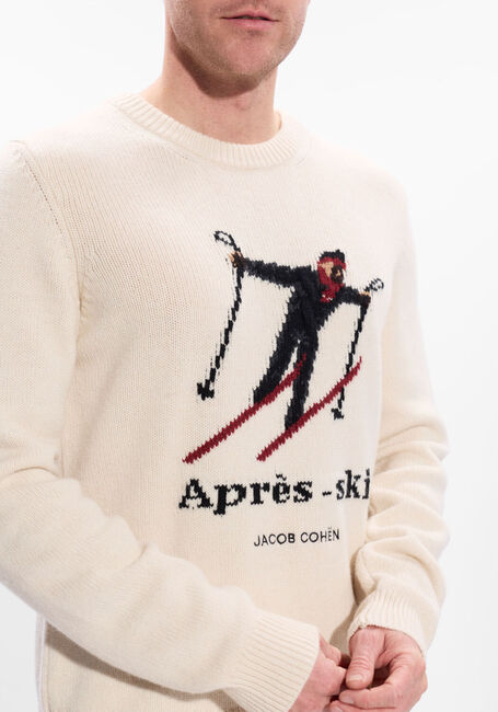 Ecru JACOB COHEN Trui GIROCOLLO JACQUARD C SCIATORE - large