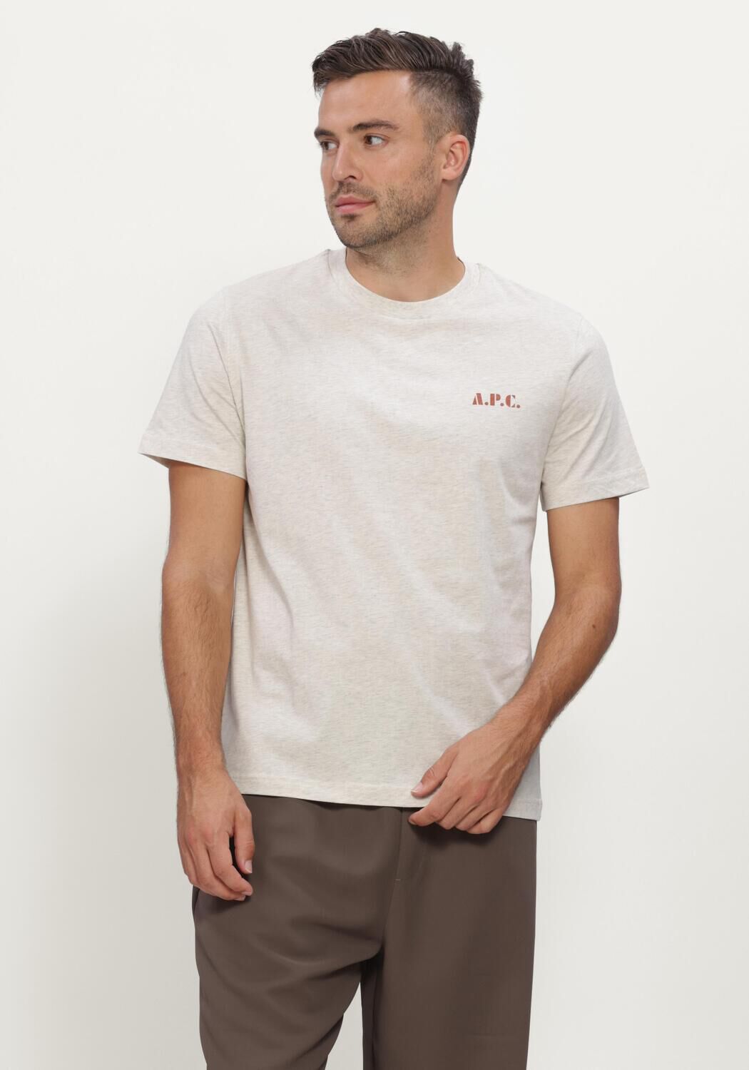 Ecru APC T-shirt T-SHIRT CARLOS - large