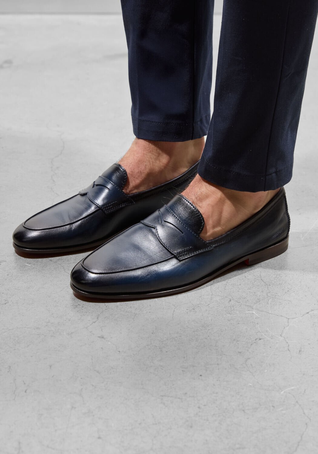 Donkerblauwe SANTONI Loafers CARLOS - medium