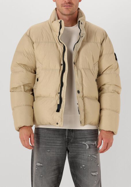Beige STONE ISLAND Gewatteerde jas BOMBER - large