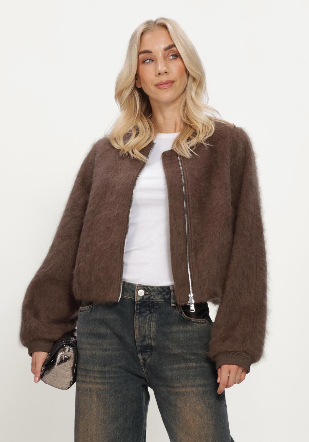 Grijze HERSKIND Jack JIMI BOMBER JACKET - large