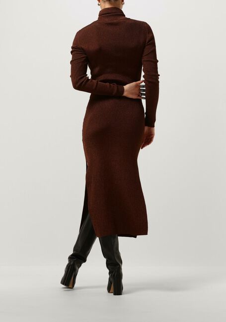 Bronzen GESTUZ Midi jurk SILVIGZ LS LONG DRESS - large