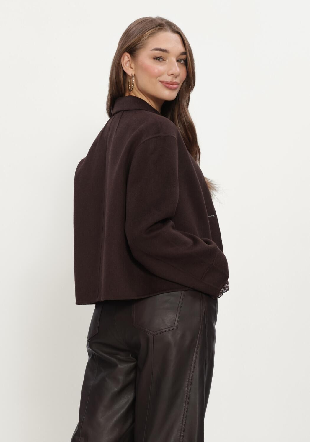 Bruine STUDIO AR Jack NICOLINA WOOLBLEND - large