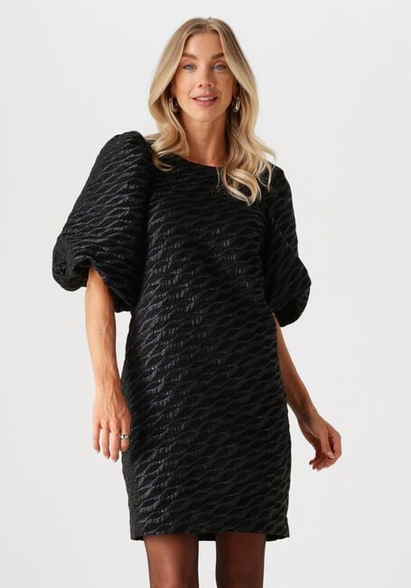 Zwarte CO'COUTURE Mini jurk ZEBRA CC FLOCK DRESS - large