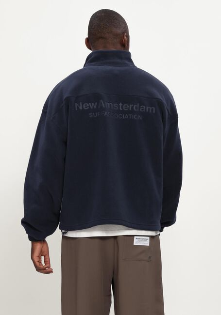 Donkerblauwe NEW AMSTERDAM SURF ASSOCIATION Sweater FLEECE HALF ZIP - large