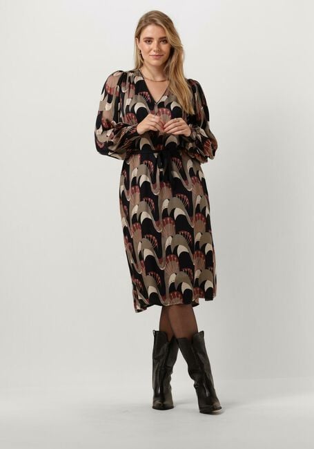 Multi SUMMUM Midi jurk DRESS ABSTRACT PEACOCK - large