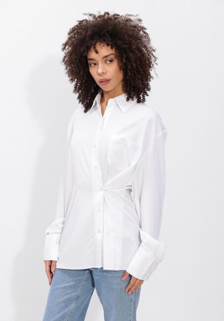 Witte OLAF HUSSEIN Blouses DRAPEY ASYMMETRIC SHIRT - large