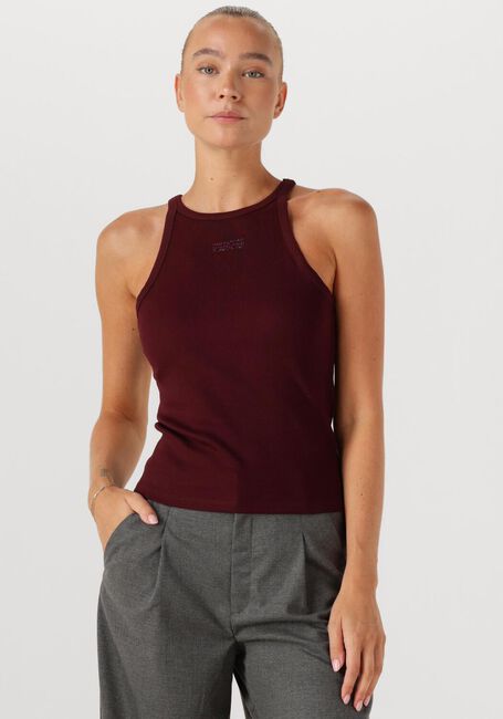 Bordeaux GESTUZ Top GZDREW RHINSTONE LOGO TANK - large