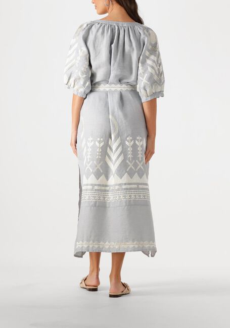 Lichtgrijze GREEK ARCHAIC KORI Maxi jurk 230654 - large