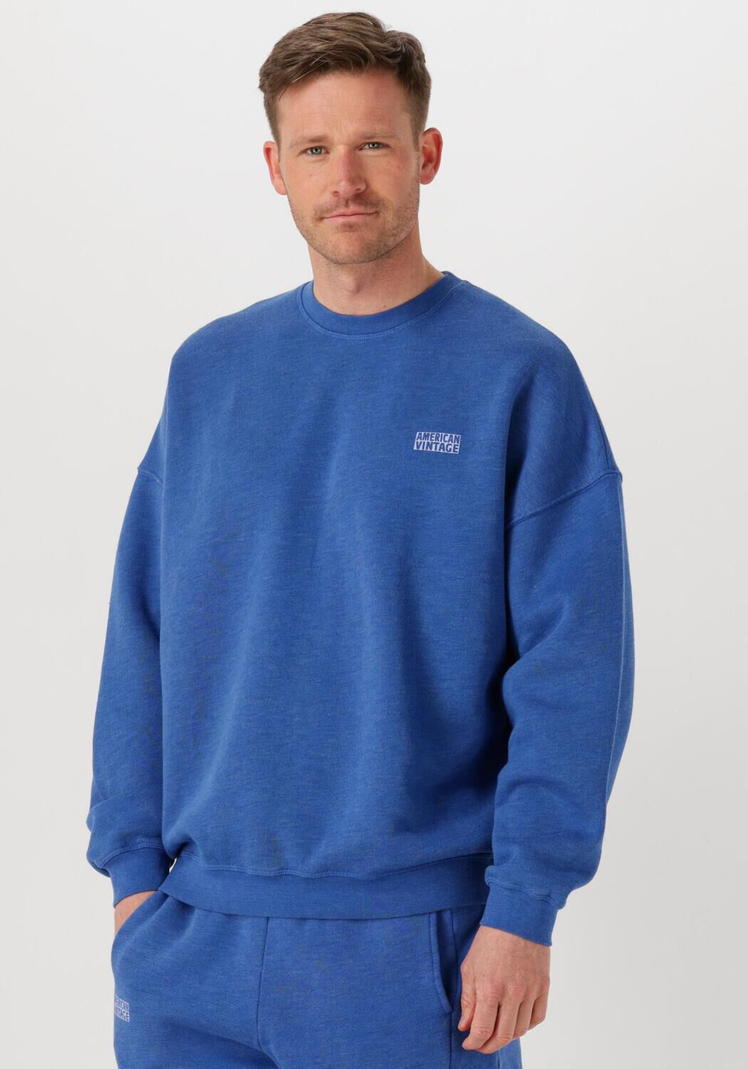 American Vintage Trui Heren Doven H, Maat: M/L, Kleur: Blauw