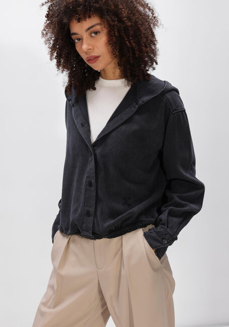 Zwarte CLOSED Blouses SHIRT WITH HOOD - large