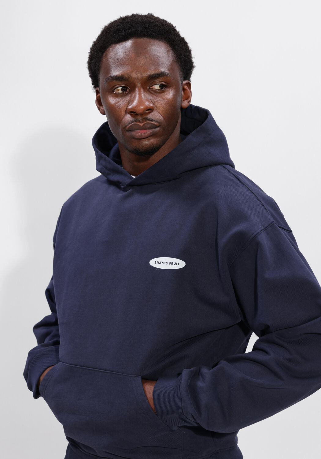 Donkerblauwe BRAM'S FRUIT Sweater F*CK OFF I'M GARDENING HOODIE - large