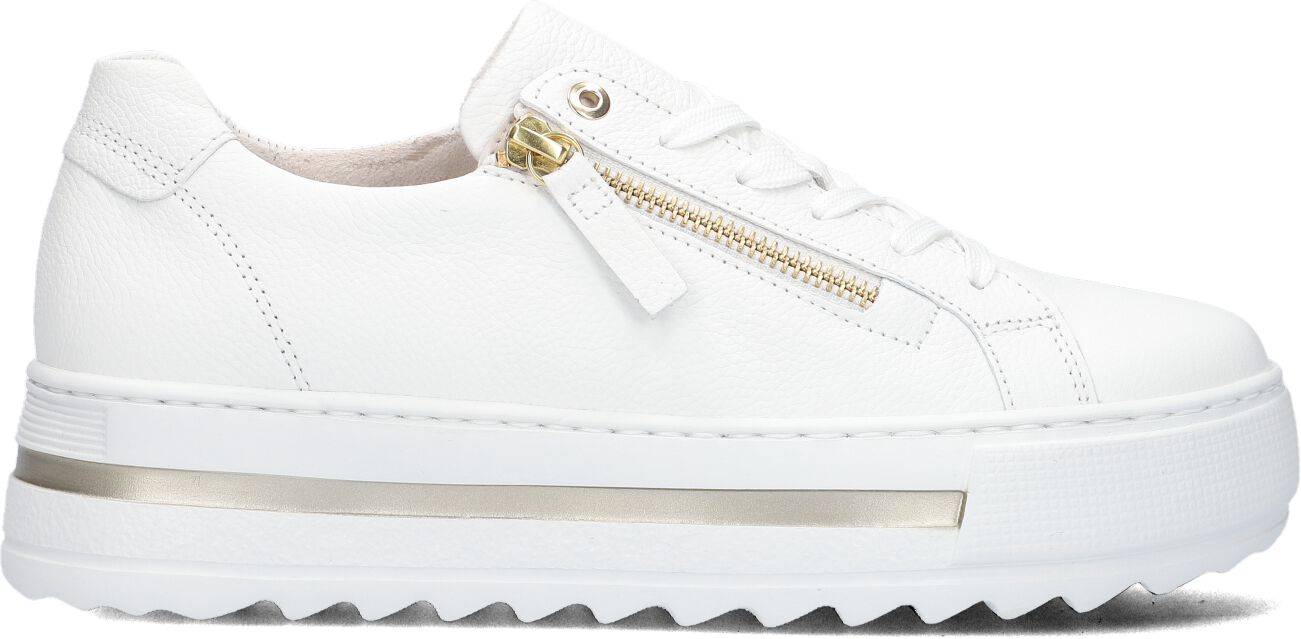 Gabor Lage Sneakers Dames 498, Maat: 36, Materiaal: Leer, Kleur: Wit