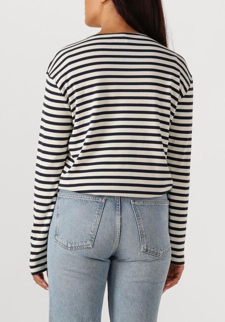 Zwarte CLOSED Trui BASIC LONG SLEEVE ST STRIPED - large