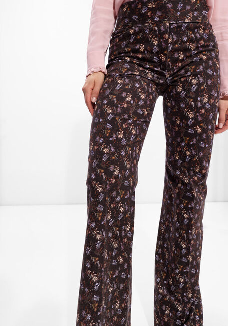 Bruine DOROTHEE SCHUMACHER Flared broek FLORAL STATEMENT - large