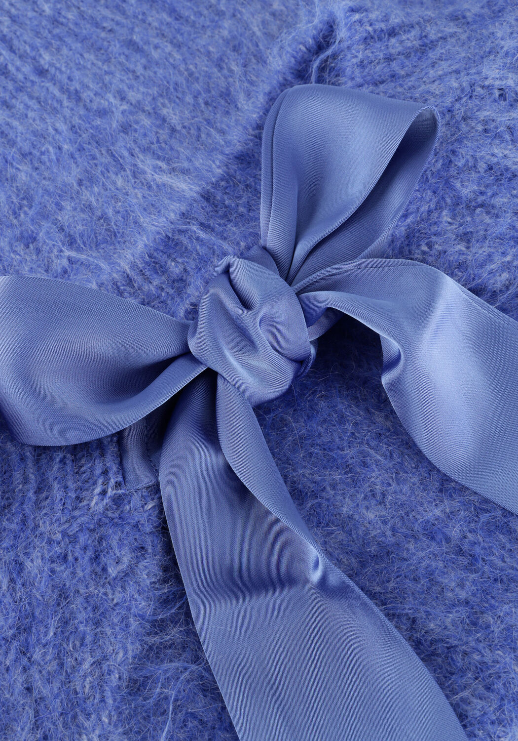 Blauwe CO'COUTURE Trui CORALIE BOW RIB KNIT - large