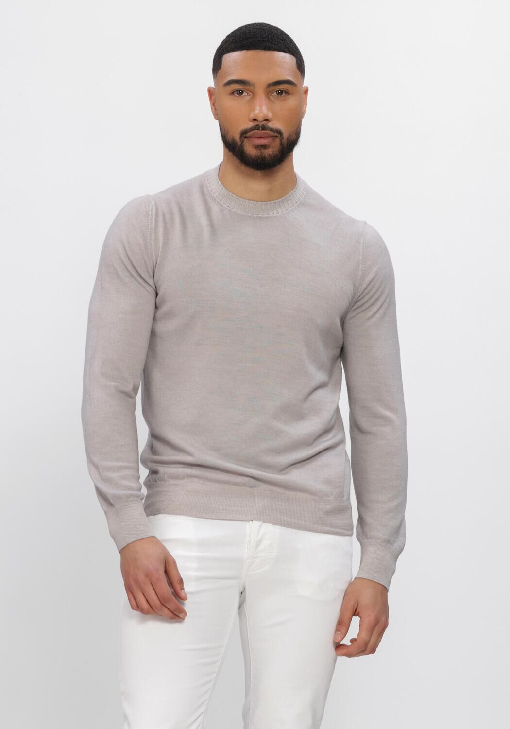 Grijze GRAN SASSO Trui CREW L/SLV - large