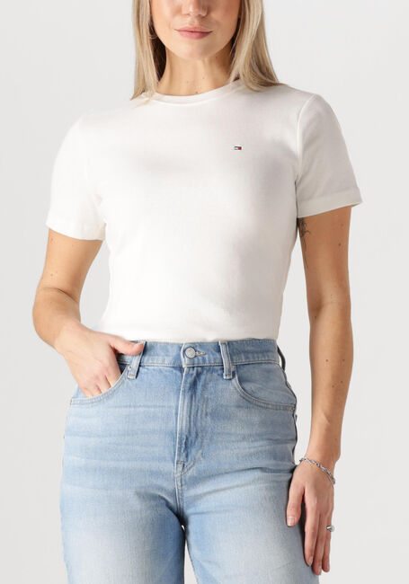 Witte TOMMY HILFIGER T-shirt SLIM CODY C-NK SS - large