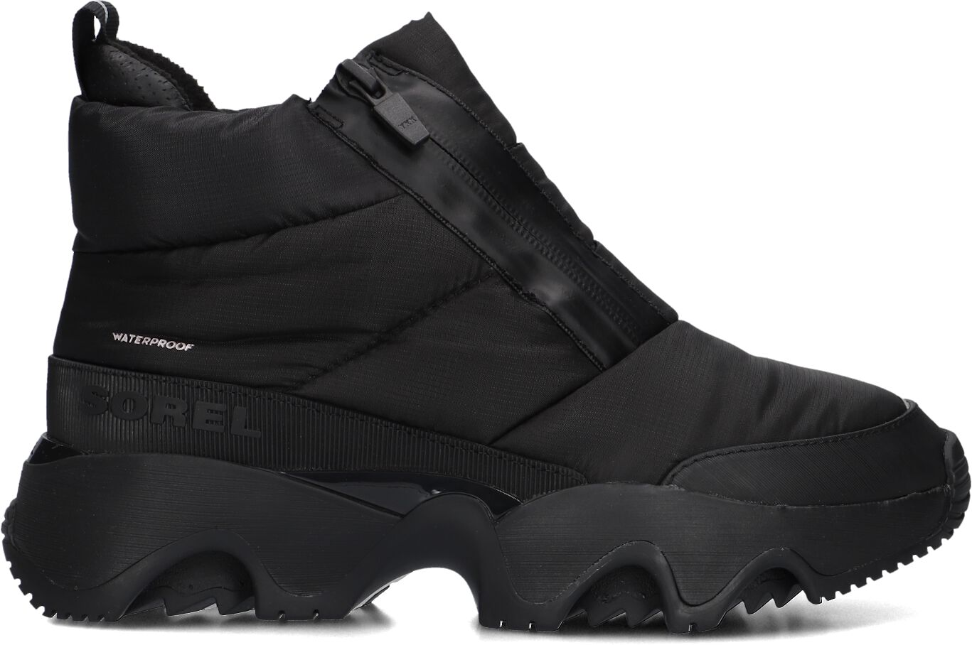 Sorel Hoge Sneakers Dames Kinetic Impact Puffy Zip Dames, Maat: 40,5, Materiaal: Textiel, Kleur: Zwart