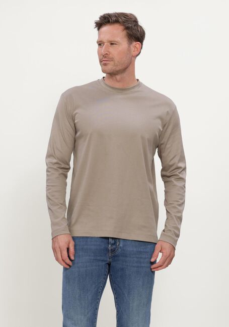 Taupe VALENZA T-shirt INTERLOCK SUPIMA T-SHIRT L/S - large