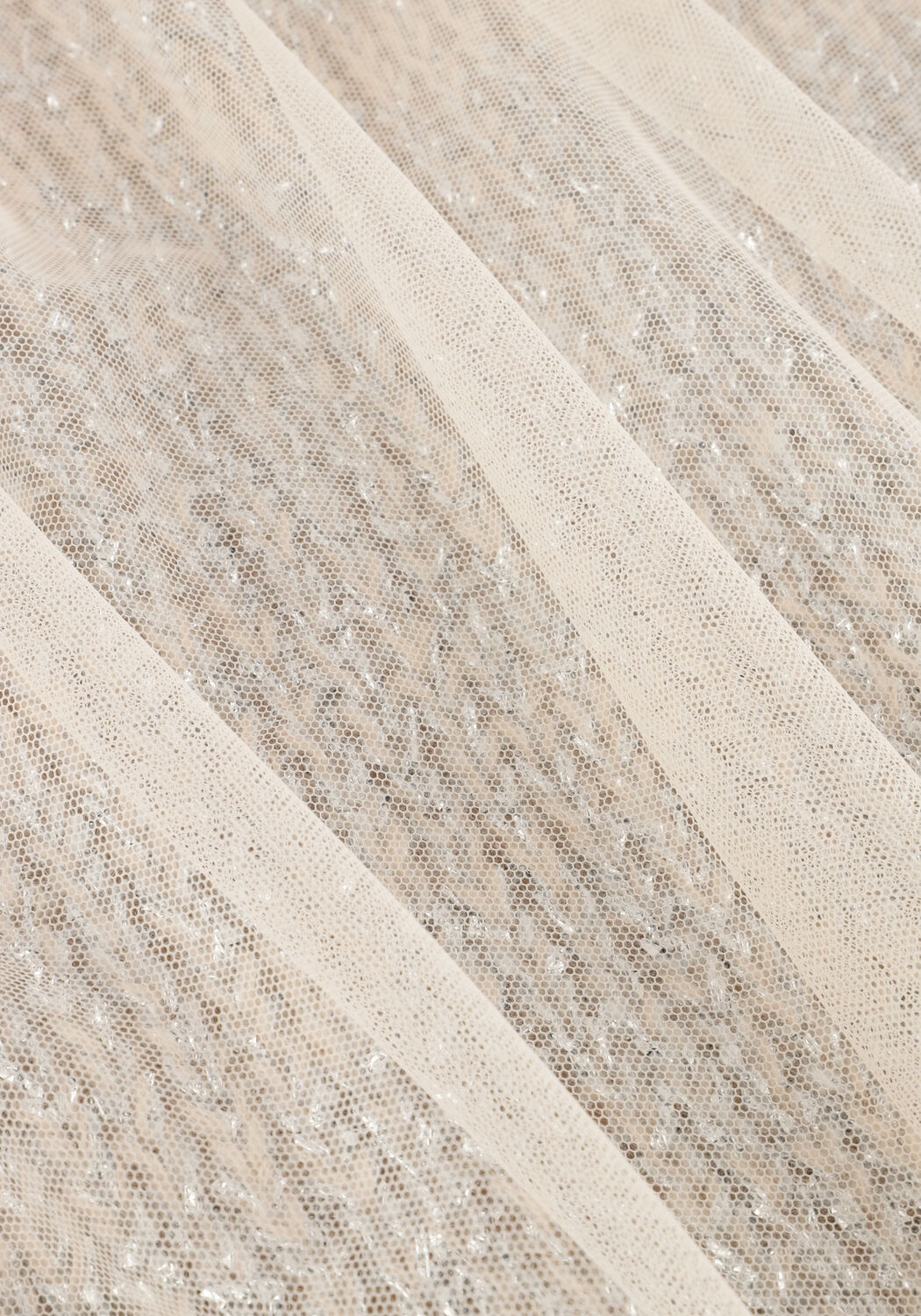 Creme FORTE FORTE Trui LUREX TWEED SWEATER WITH TULLE T-SHIRT - large