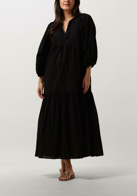 Zwarte NOTRE-V Maxi jurk NV-DENTE MIDI DRESS - large