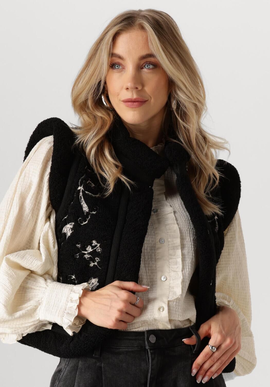 Antik Batik Gilet Dames Saliba Gilet, Maat: S, Kleur: Zwart