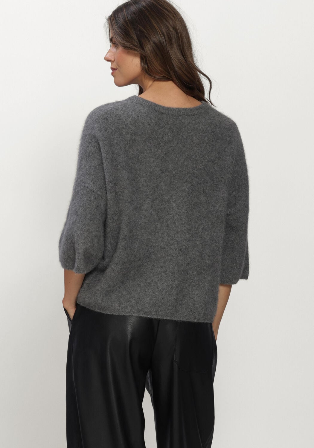 Antraciet KNIT-TED Tops & T-shirts HANS TOP - large