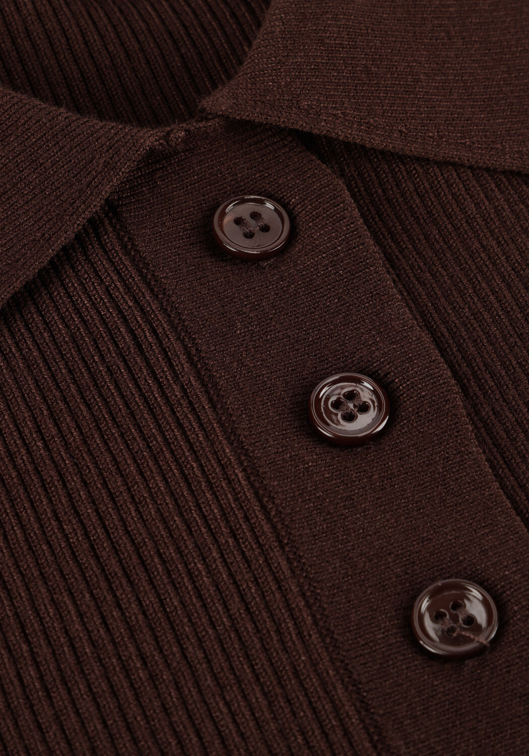Bruine HAUTE L'AMITI&Eacute; T-shirt PICCOLO SS POLO RIB KNIT - large